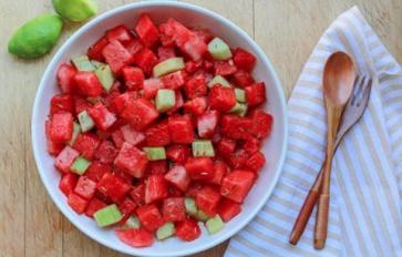 Meatless Monday: Hydrating Watermelon Salad With Cucumber & Spices
