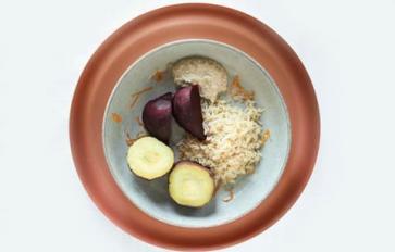 Winter Nourishment: Steamed Beets & Sweet Potatoes With Tahini Sauce